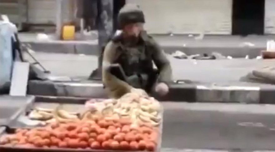 İsrailli komutan elma çalarken yakalandı!