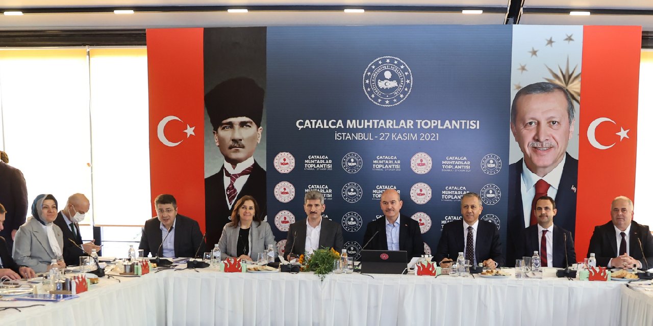 Bakan Soylu, muhtarlarla buluştu