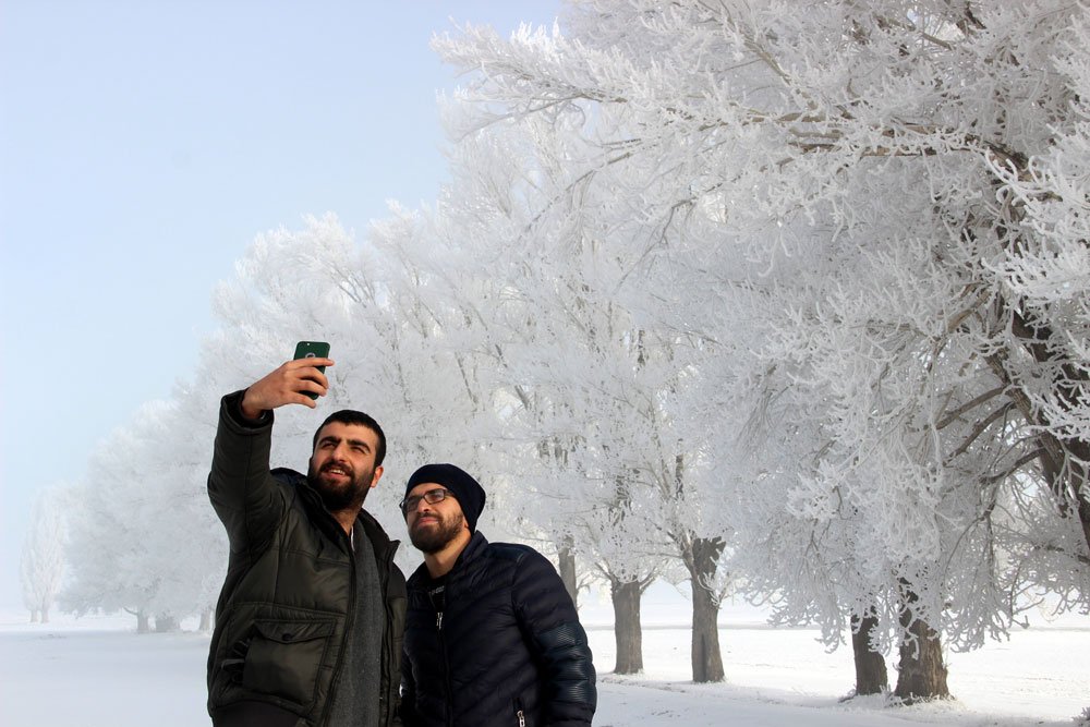 Erzurum tamamen dondu! Kartpostallık görüntüler ortaya çıktı