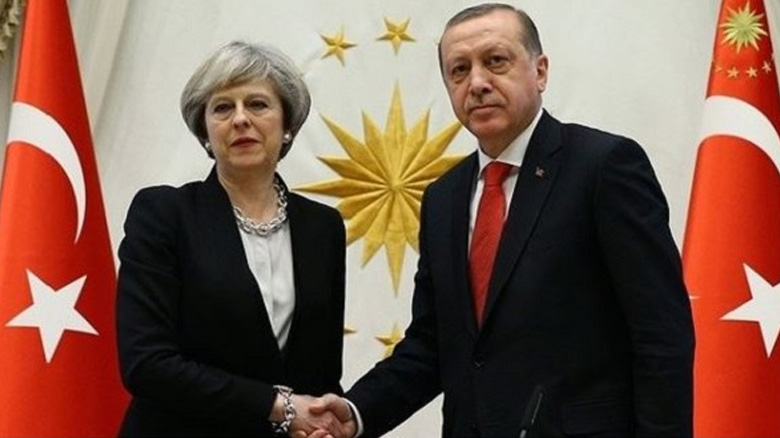 Cumhurbaşkanı Erdoğan, Birleşik Krallık Başbakanı May ile görüştü