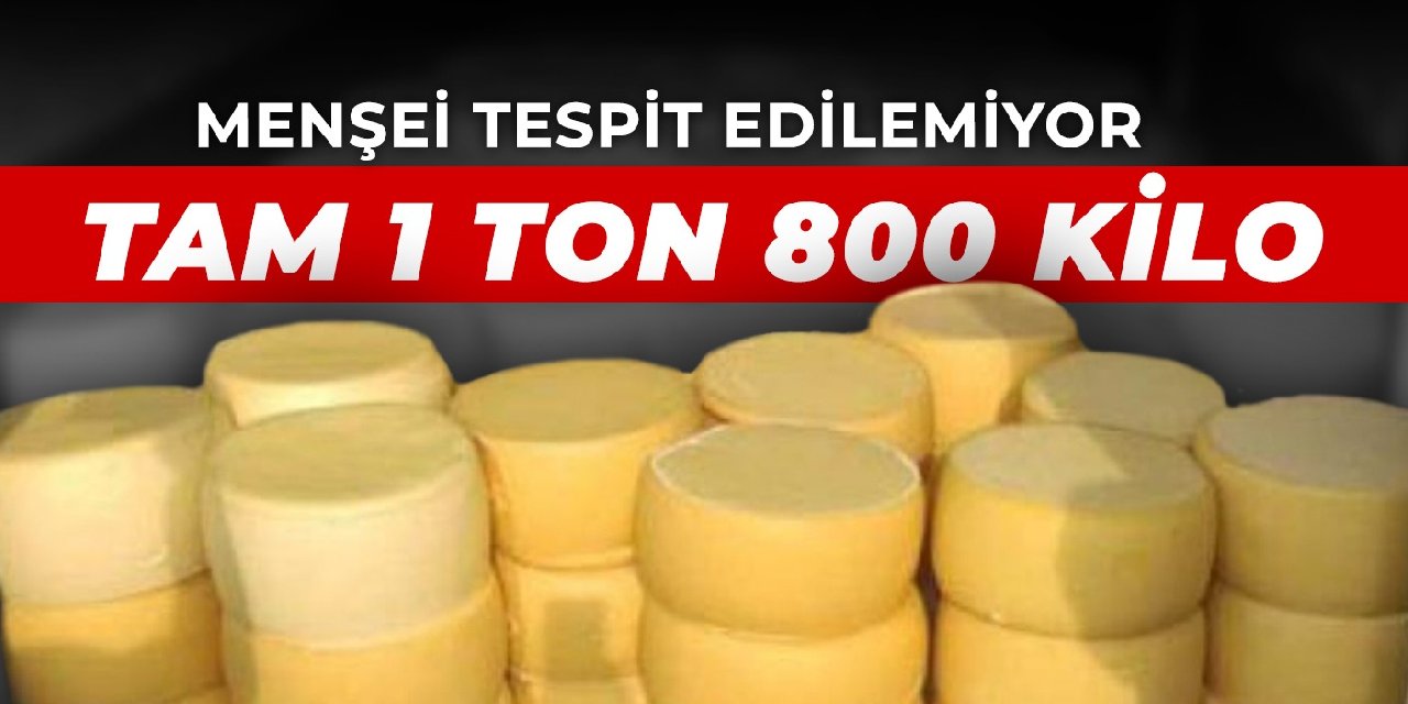 Sivas'ta 1 ton 800 kilo menşei tespit edilemeyen kaşar peyniri ele geçirildi