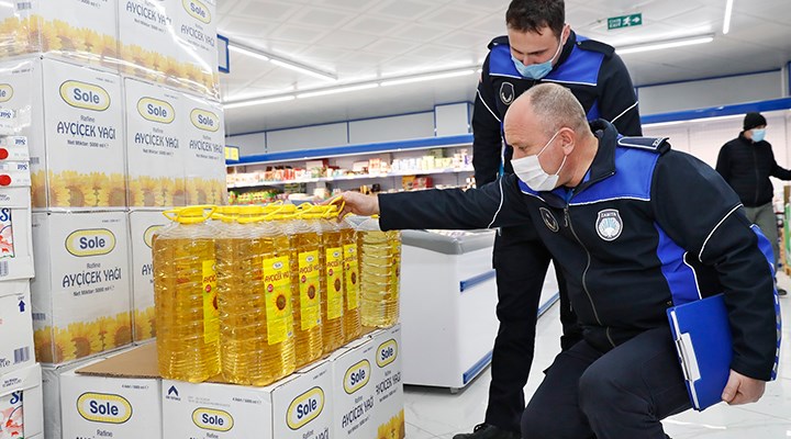 Zabıtaların market denetimi