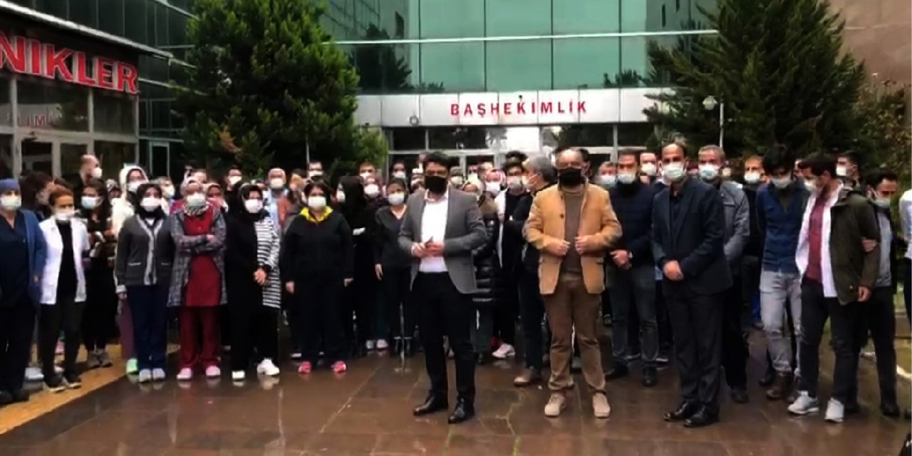 Sağlıkçılardan darbedilen doktora destek
