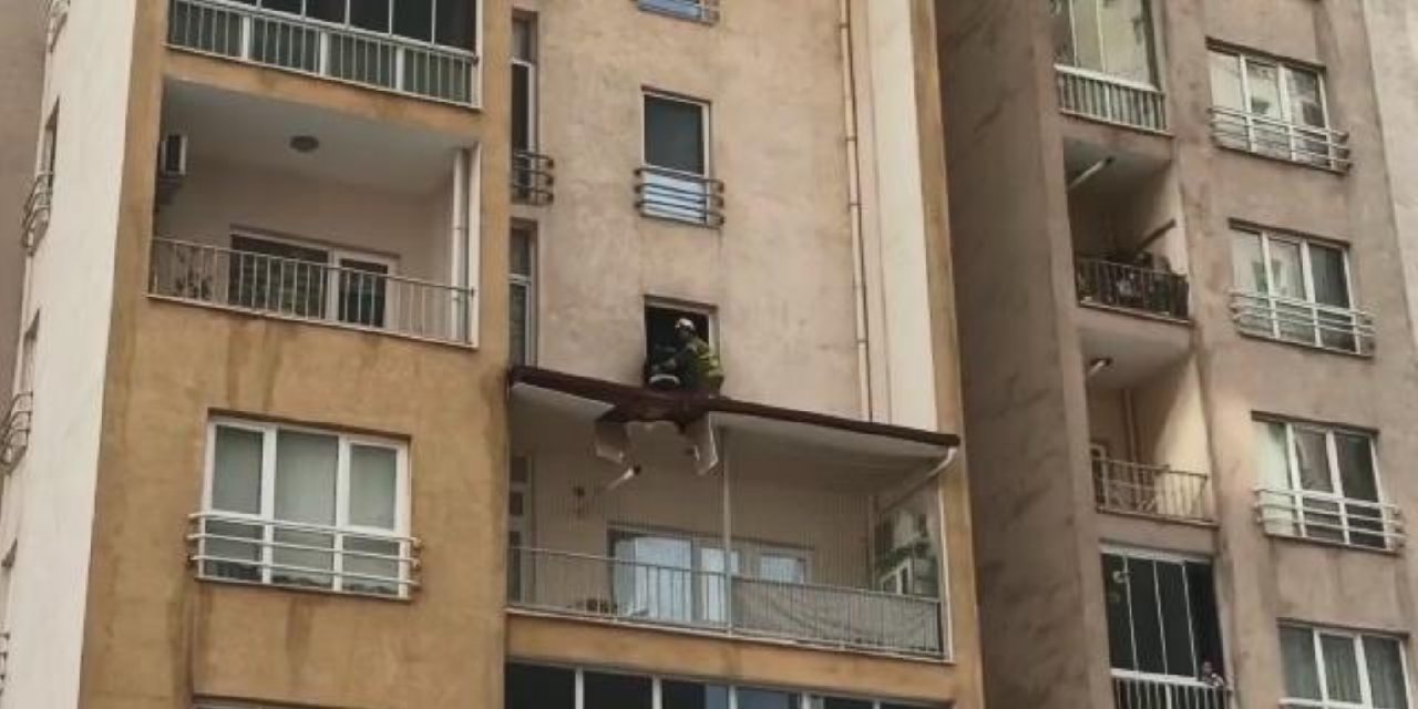 8'inci kattan düştü: Balkon çatısı kurtardı