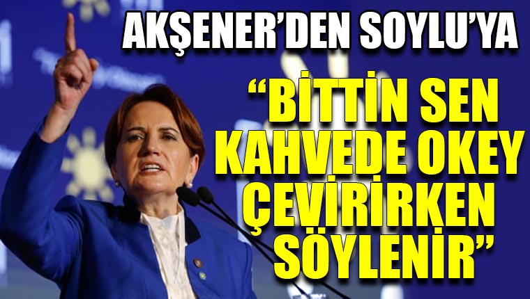 Meral Akşener'den Süleyman Soylu'ya sert sözler