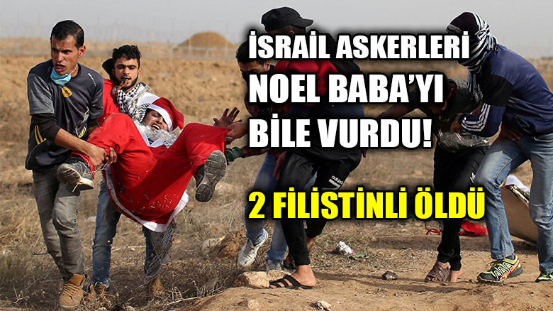 İsrail askerleri Noel Baba kıyafeti giyen filistinli bir genci vurdu!