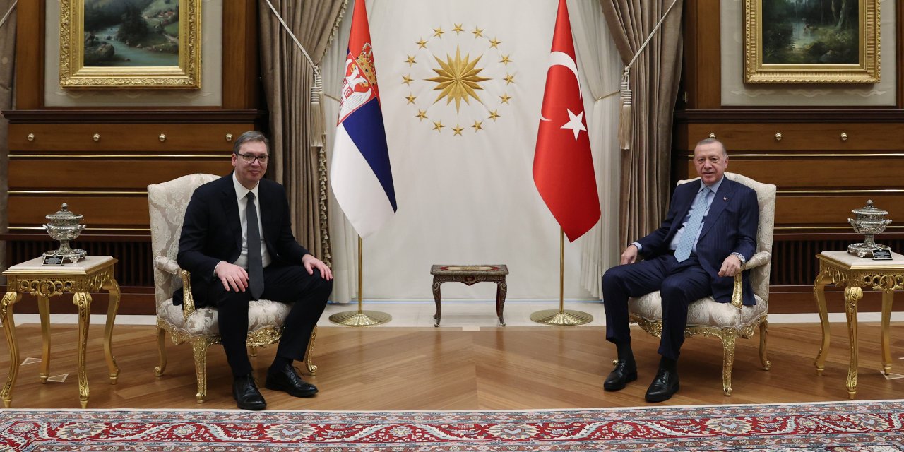 Erdoğan, Sırbistan Cumhurbaşkanı Vucic ile baş başa görüştü
