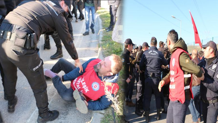 Polis, Ankara'ya yürümek isteyen işçilere müdahale etti: 33 gözaltı