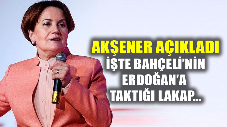 Meral Akşener, Bahçeli'nin Erdoğan'a taktığı lakabı açıkladı