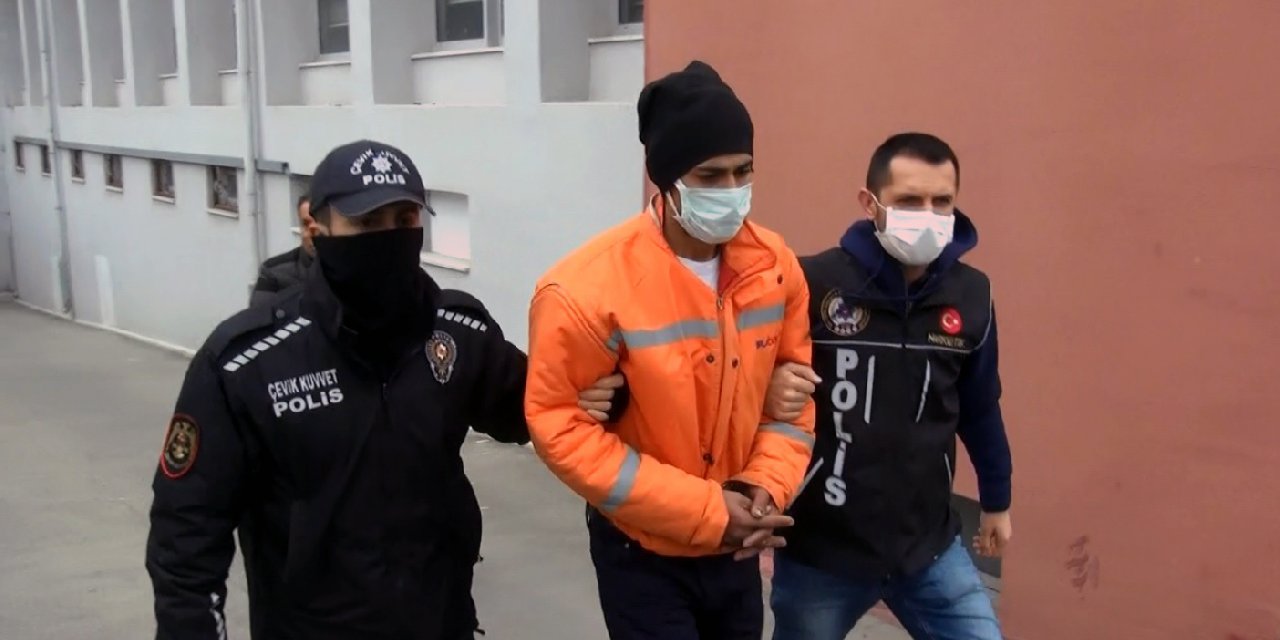 Polisi görünce uyuşturucuyu damdan aşağı attı