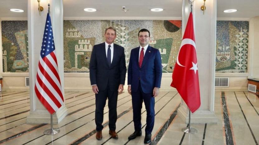 ABD'nin yeni büyükelçisi Flake, İmamoğlu'nu ziyaret etti