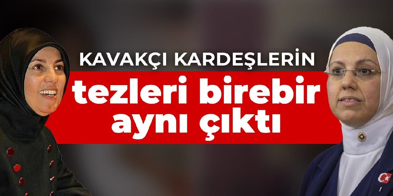 Kavakçı kardeşlerin tezleri birebir aynı çıktı