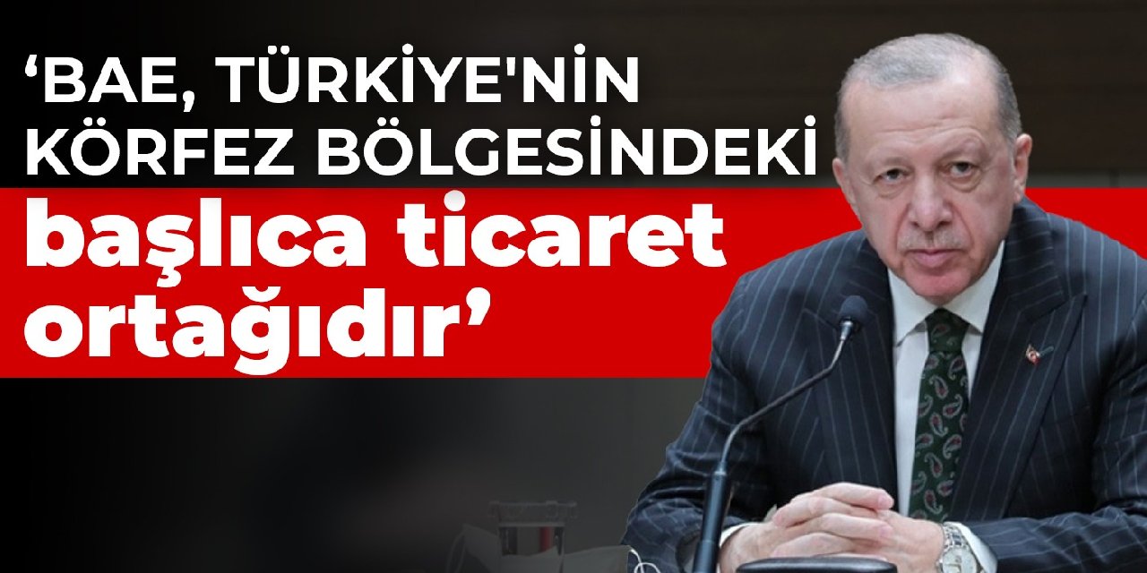 Erdoğan: BAE, Türkiye'nin Körfez bölgesindeki başlıca ticaret ortağıdır