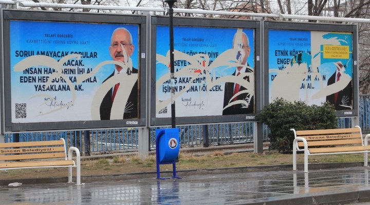 Kemal Kılıçdaroğlu'nun afişlerine saldırı