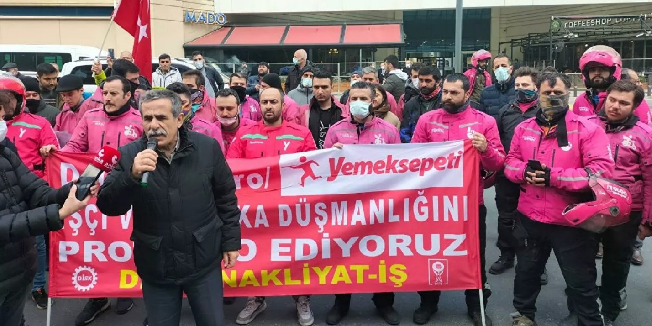 Yemeksepeti kuryelerinden kontak kapatma çağrısı