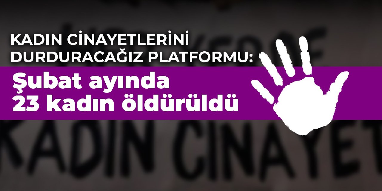 Kadın Cinayetlerini Durduracağız Platformu: Şubat ayında 23 kadın öldürüldü