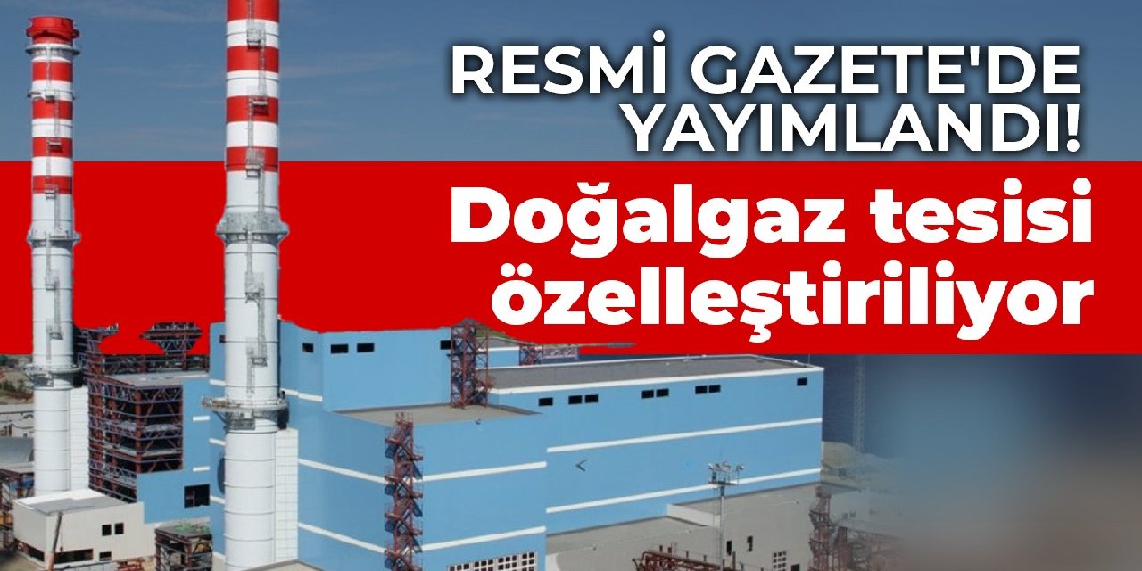 Resmi Gazete'de yayımlandı! Doğalgaz tesisi özelleştiriliyor