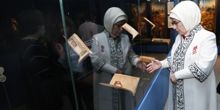 Emine Erdoğan, Belçika Kraliyet Kütüphanesi'ni ziyaret etti