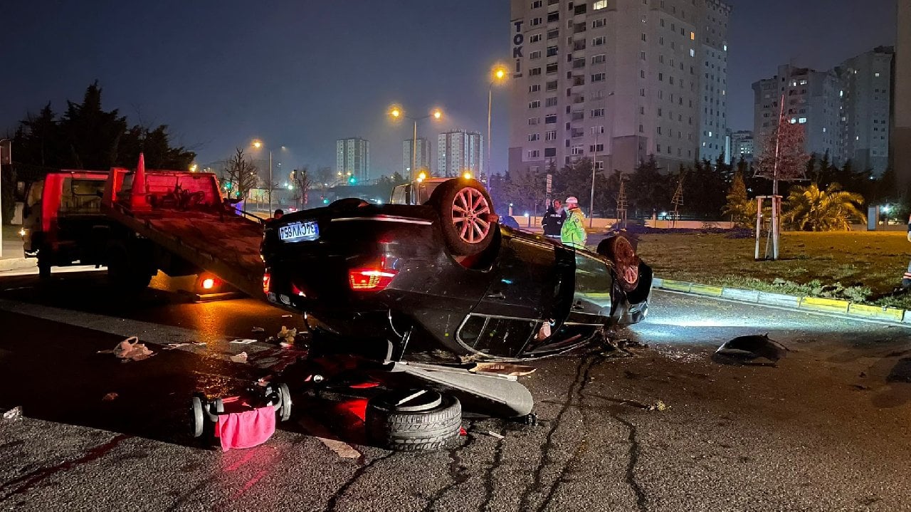 Otomobil takla attı; 6 kişi yaralandı