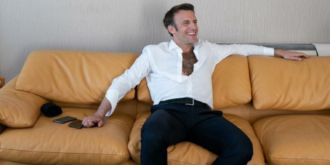 Sosyal medyada gündem oldu: Macron'dan 'maço' pozlar