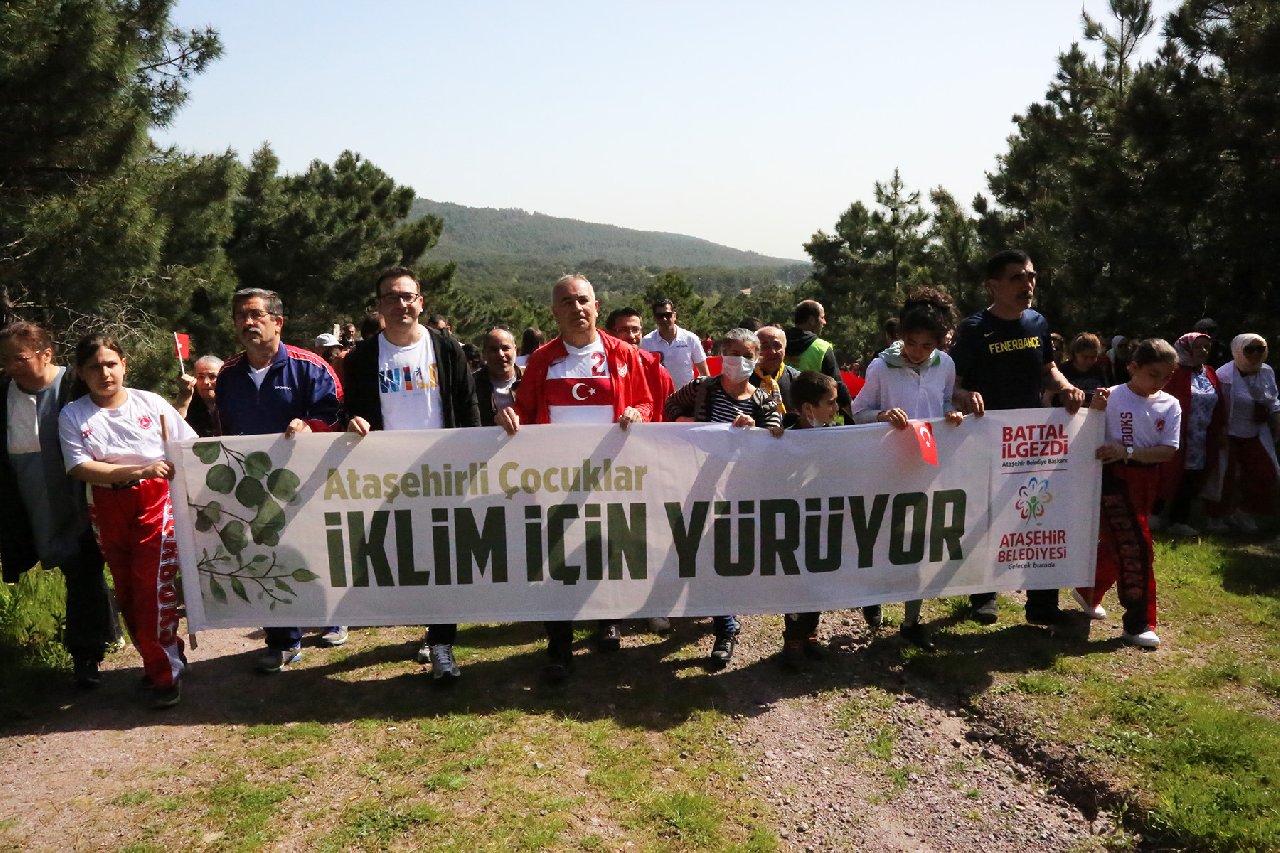 Ataşehirli çocuklar iklim için yürüdü
