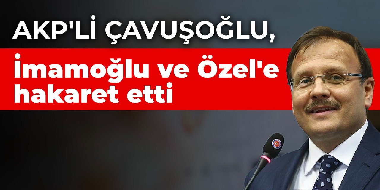 AKP'li Çavuşoğlu, İmamoğlu ve Özel'e hakaret etti