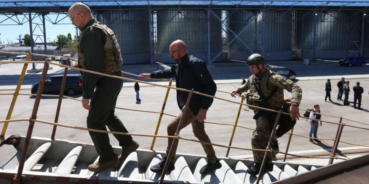 AB Konsey Başkanı Odesa'da: Görüşme füze atışı nedeniyle kesildi