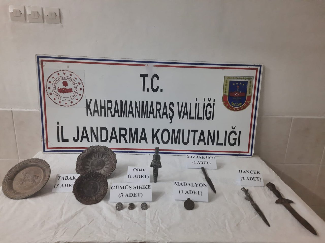 Kahramanmaraş'ta 'tarihi eser' operasyonu: 4 gözaltı