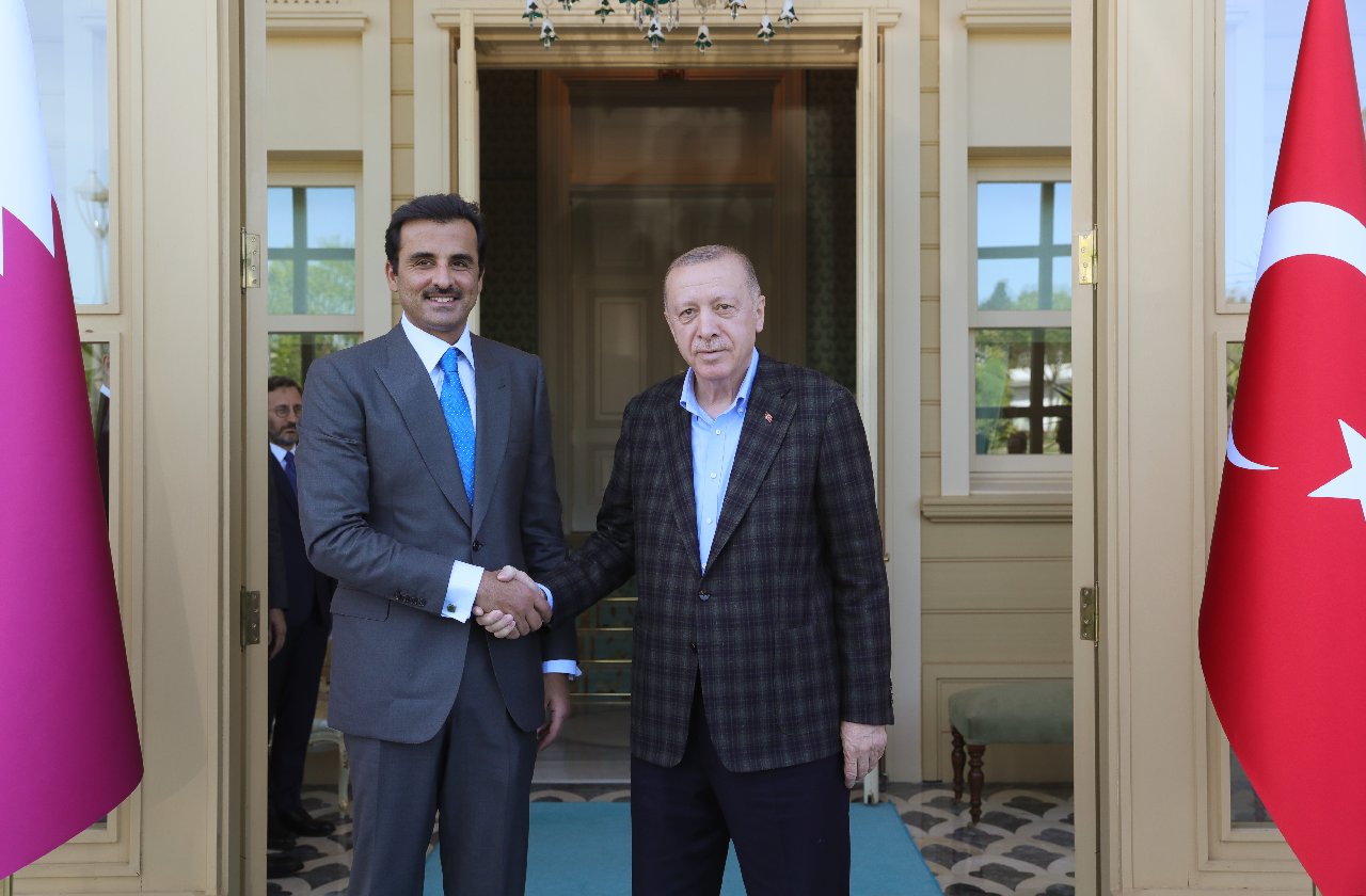 Cumhurbaşkanı Erdoğan, Katar Emiri ile görüştü