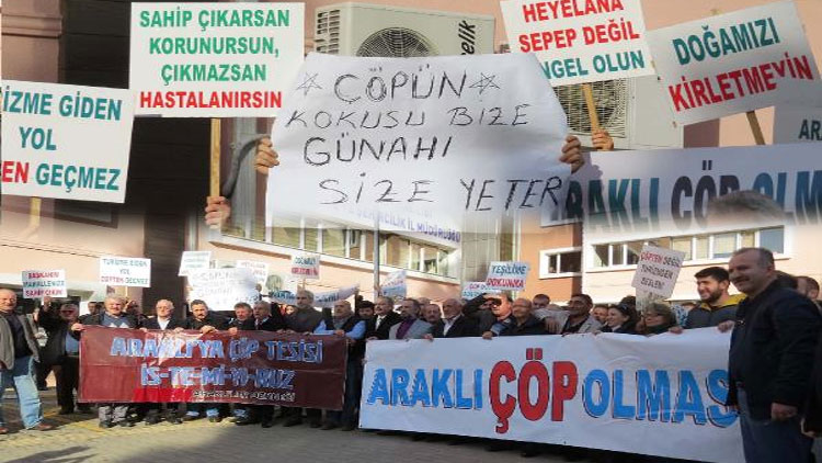 Trabzon'da katı atık bertaraf tesisine tepkiler sürüyor