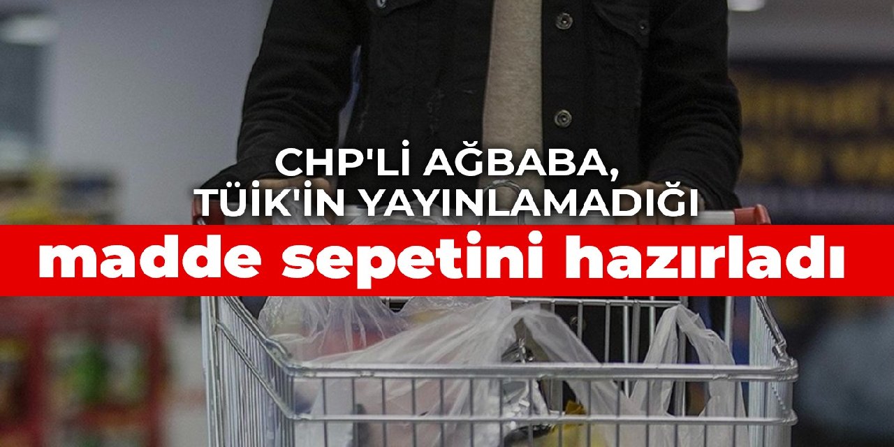 CHP'li Ağbaba, TÜİK'in yayınlamadığı madde sepetini hazırladı