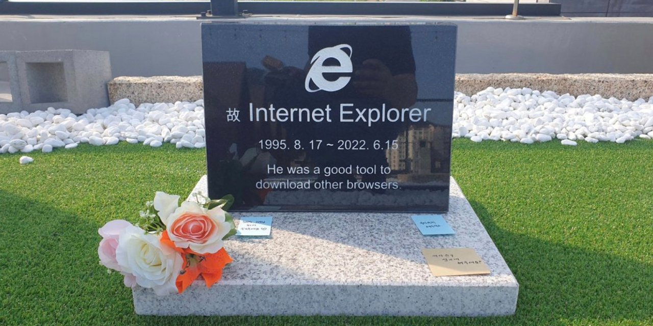 Internet Explorer için mezar taşı