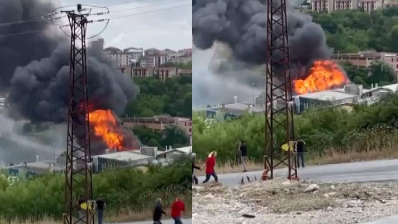 Arnavutköy'deki ilaç fabrikasının deposunda yangın