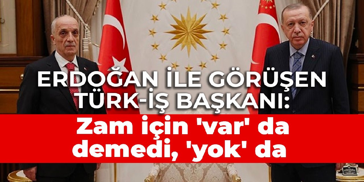 Erdoğan ile görüşen Türk-İş Başkanı: Zam için 'var' da demedi, 'yok' da