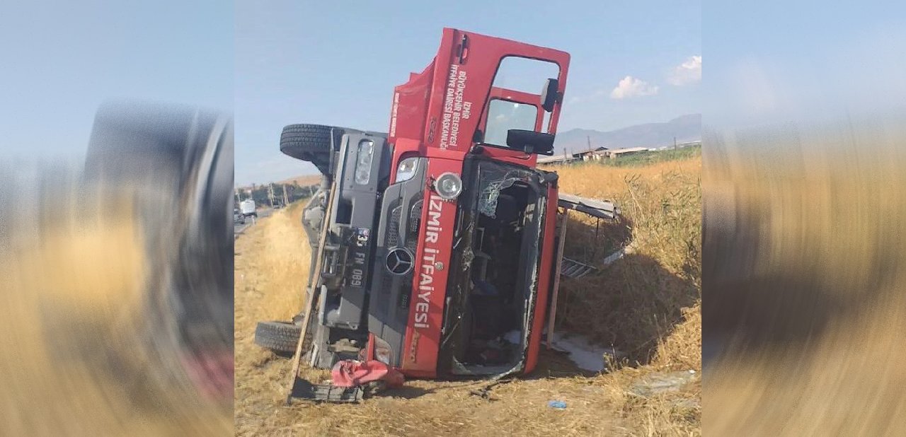 Yangına giden itfaiye aracı devrildi, 3 itfaiye eri yaralandı