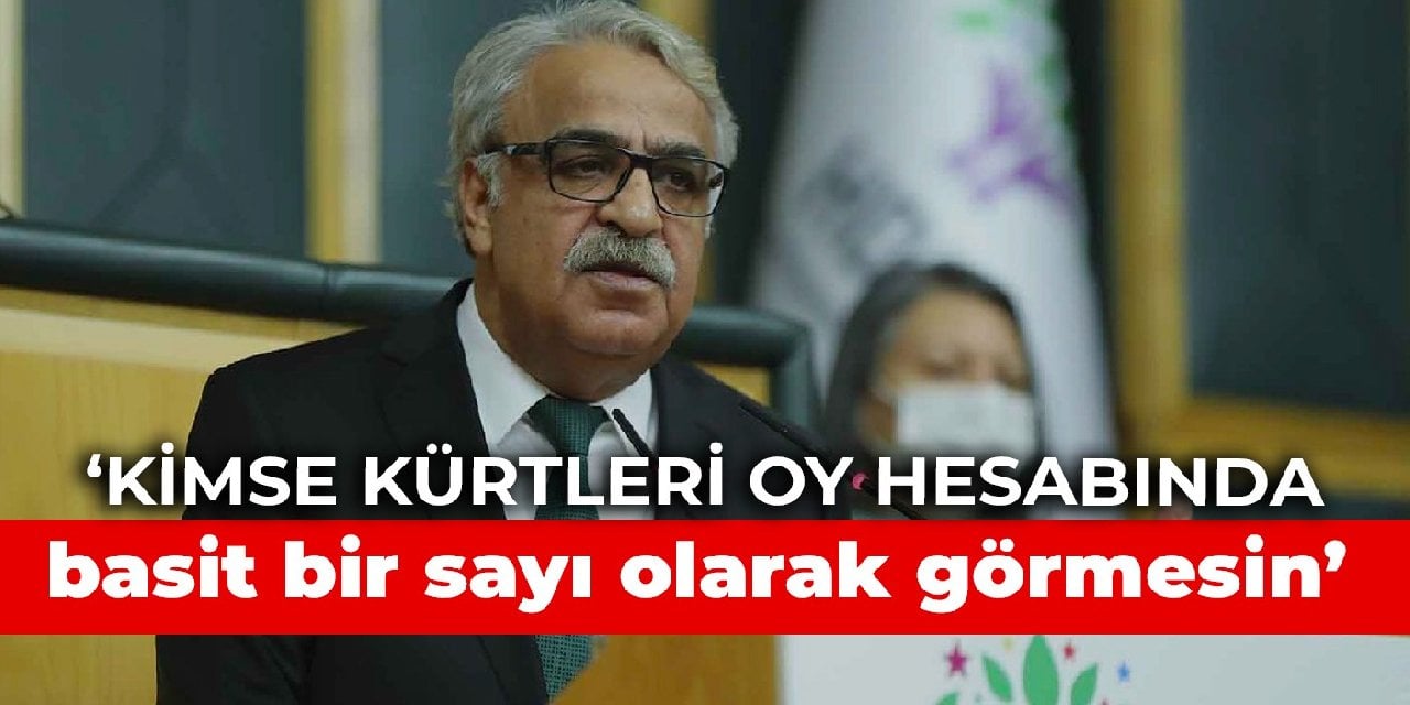 Mithat Sancar: Kimse Kürtleri oy hesabında basit bir sayı olarak görmesin