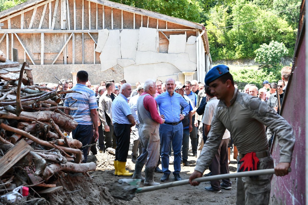 Soylu'dan selin vurduğu Kastamonu'da inceleme