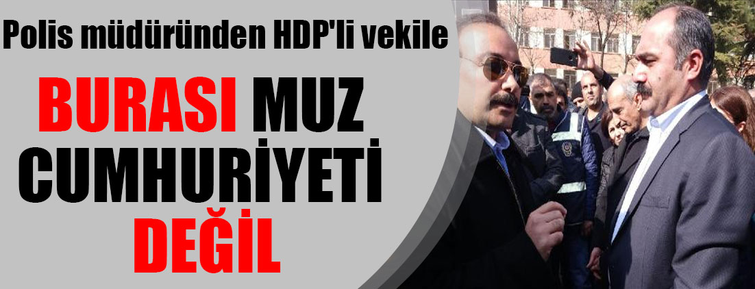 Polis müdüründen HDP'li vekile: Burası muz cumhuriyeti değil