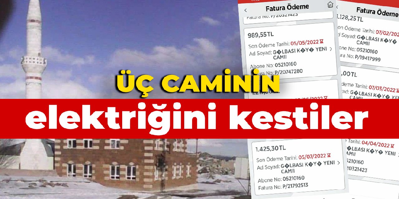 Bitlis'te üç caminin elektriğini kestiler