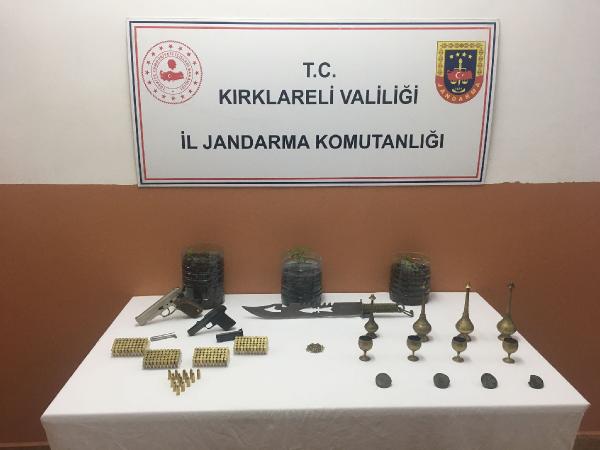 Kırklareli'nde Bizans dönemine ait parçalar ele geçirildi