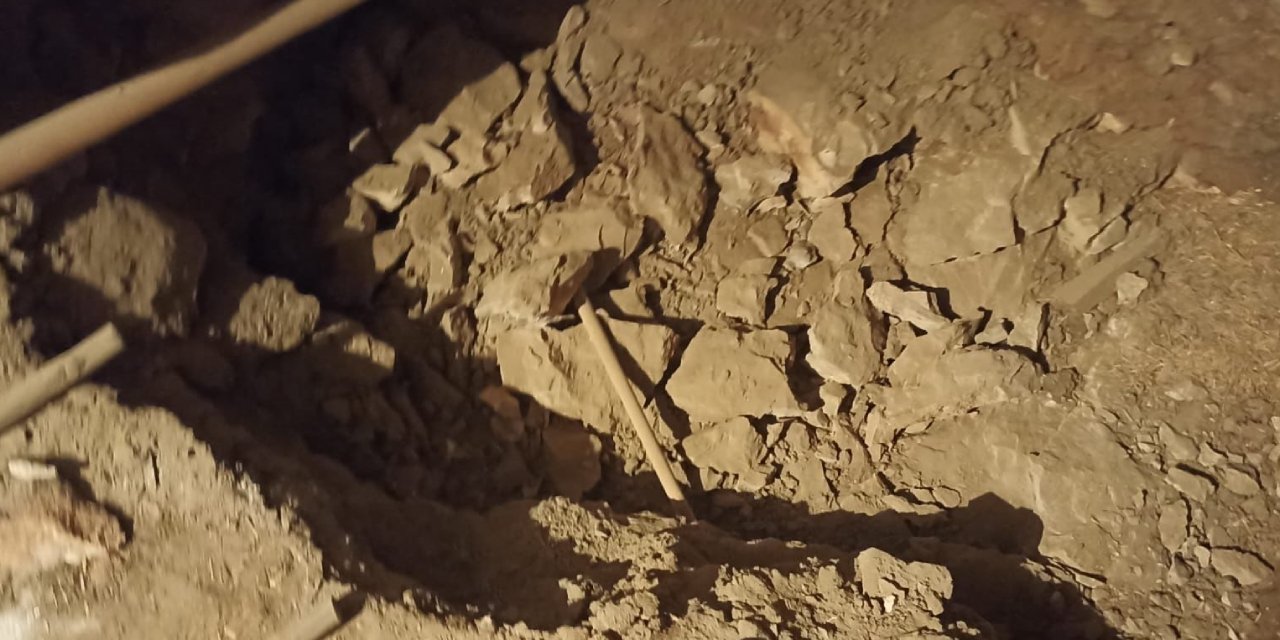 Evin içinde kaçak kazı yapanlara gözaltı