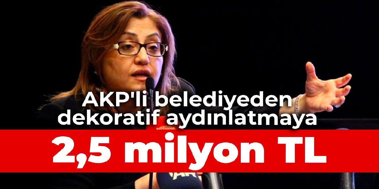 AKP'li belediyeden dekoratif aydınlatmaya 2,5 milyon TL