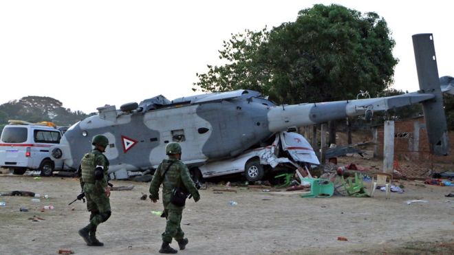 Meksika'da helikopter düştü: 13 ölü, 15 yaralı