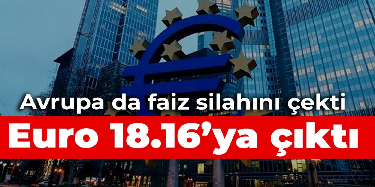 Avrupa da 11 yıl sonra faiz silahını çekti: Euro 18.15