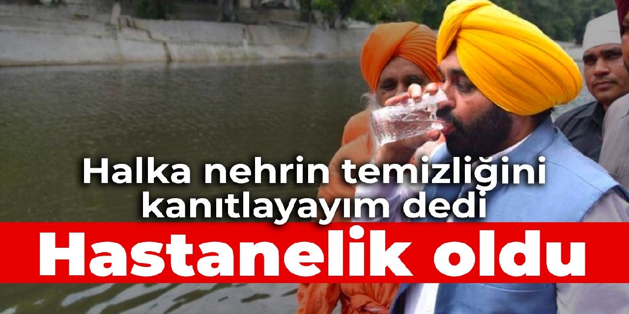 Halka nehrin temizliğini kanıtlayayım dedi... Hastanelik oldu