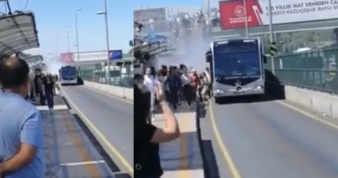 Metrobüste korkutan anlar! Yolcular ilk durakta tahliye edildi