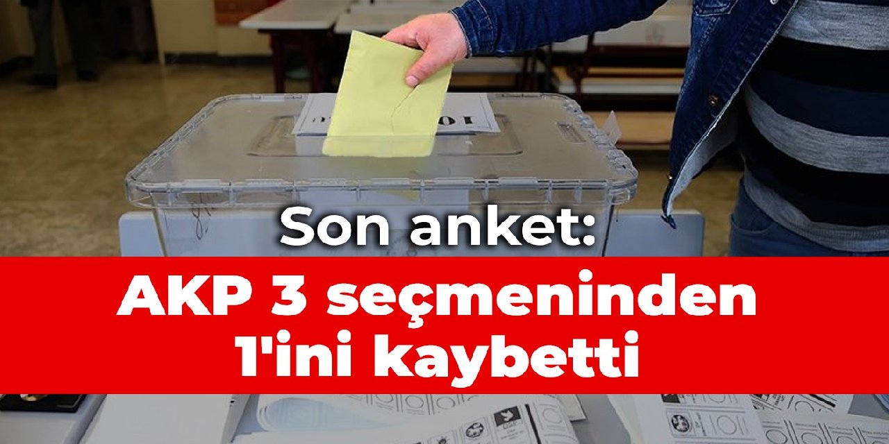 Son anket: AKP 3 seçmeninden 1'ini kaybetti