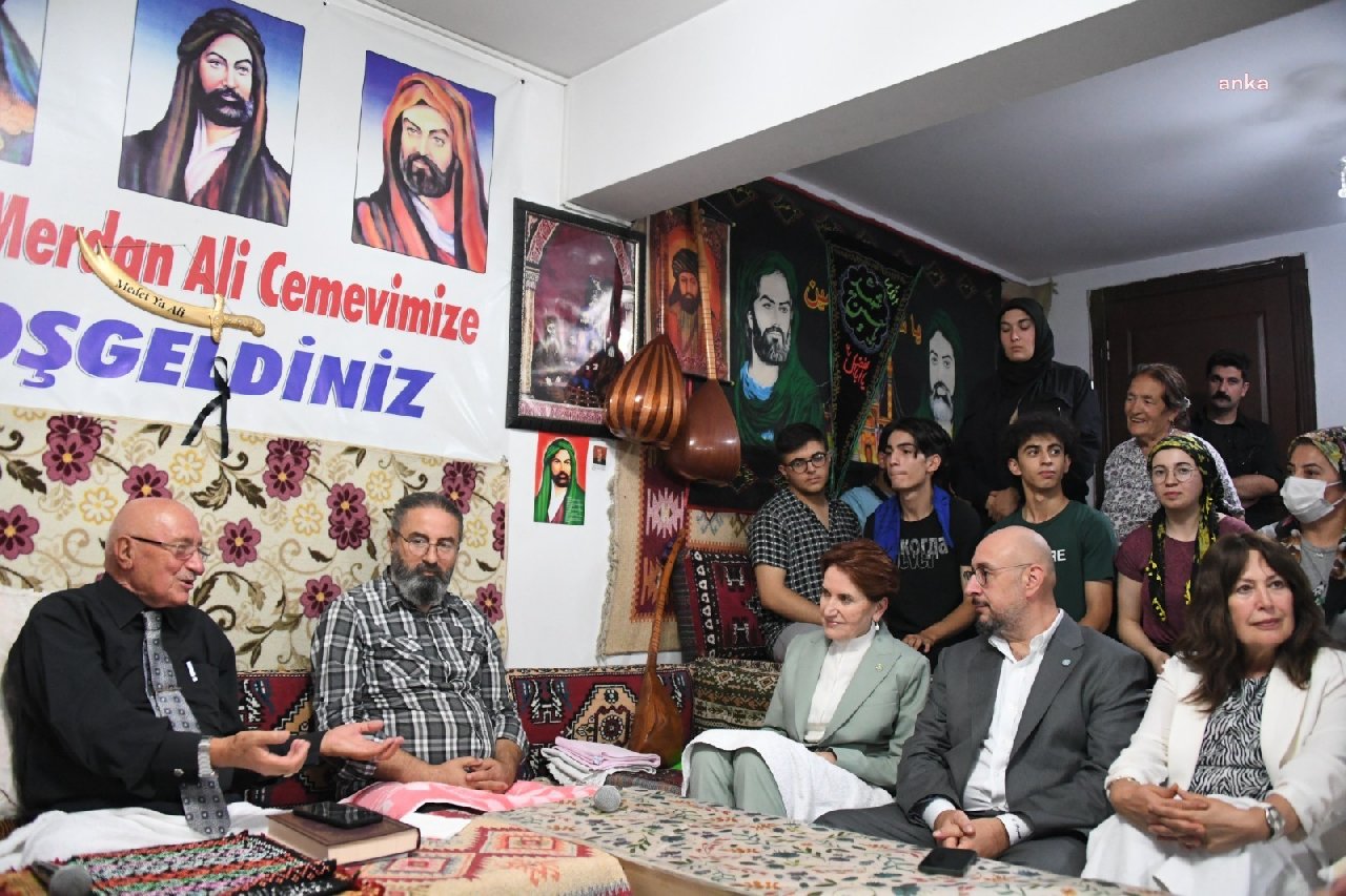 Akşener, saldırıya uğrayan Şah-ı Merdan Cemevi’ni ziyaret etti