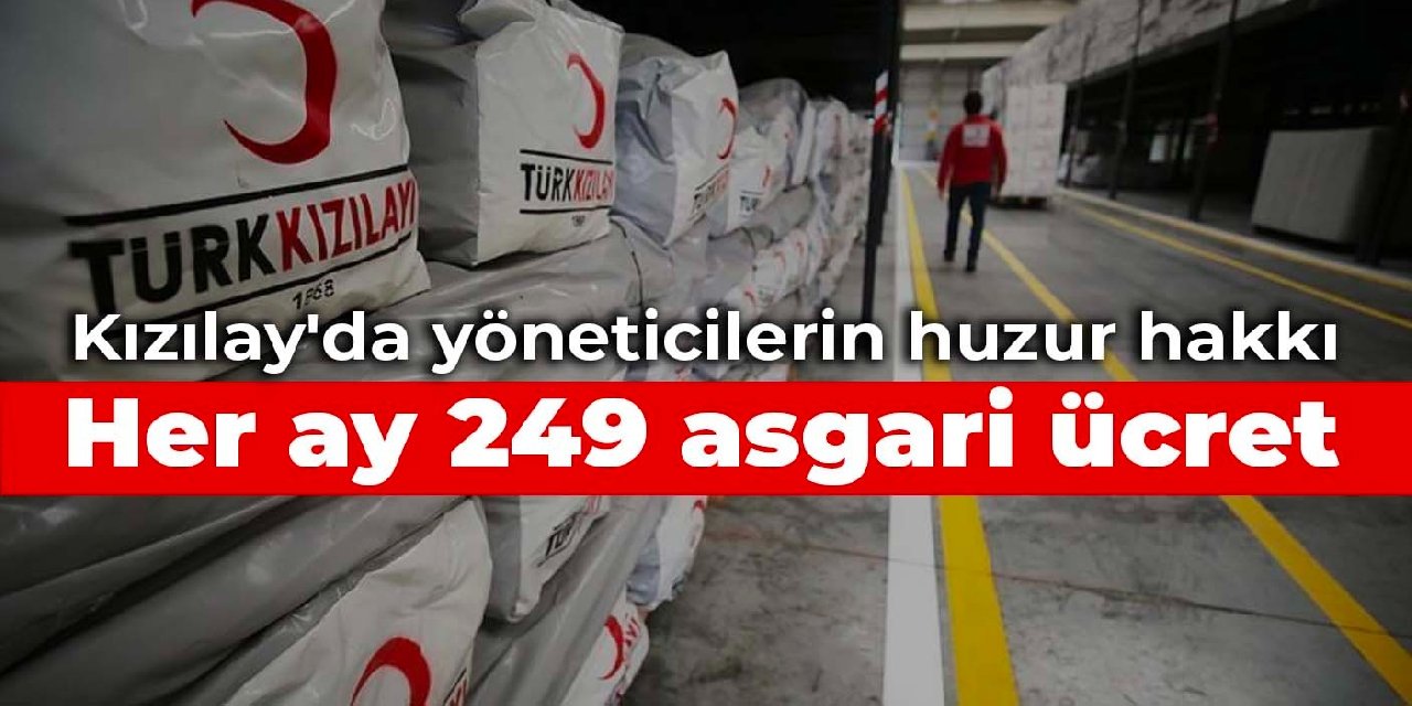 Kızılay'da yöneticilerin huzur hakkı: Her ay 249 asgari ücret