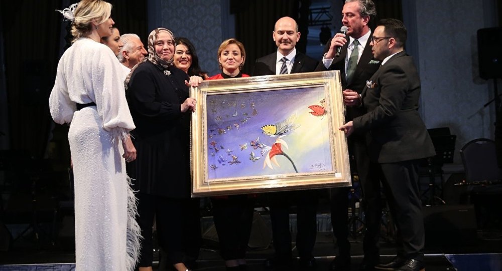 Süleyman Soylu'nun yaptığı tablo, 500 bin liraya satıldı